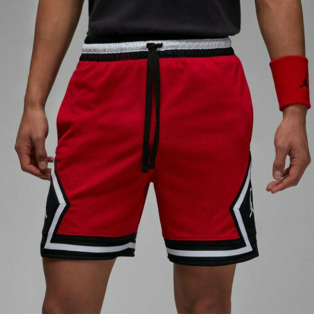 NIKE JORDAN Dri-FIT Sport Men's Diamond Shorts DX1488687 Red/Black (Rear) Sz M